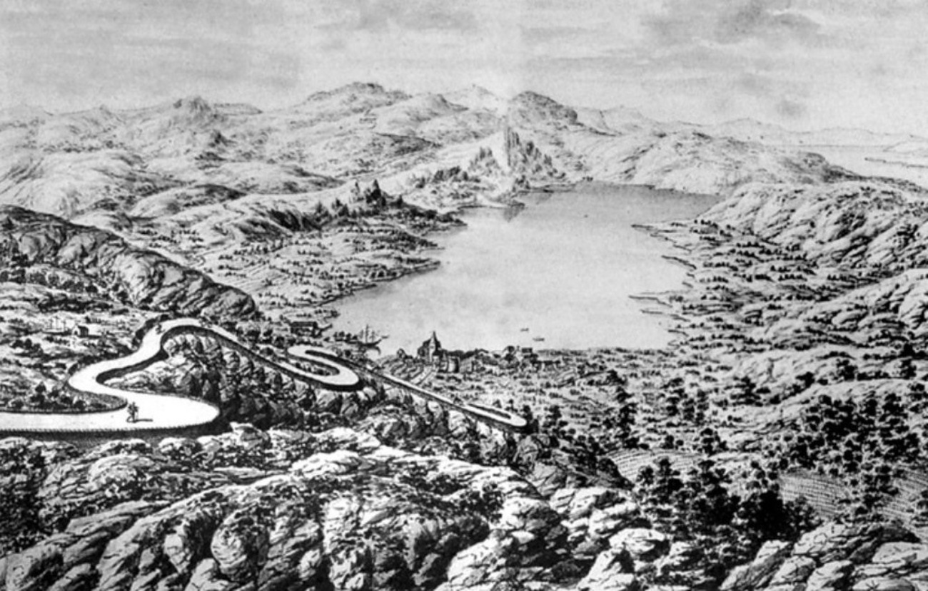 Spust Karolinske ceste prema Bakarskom zaljevu oko 1727. godine